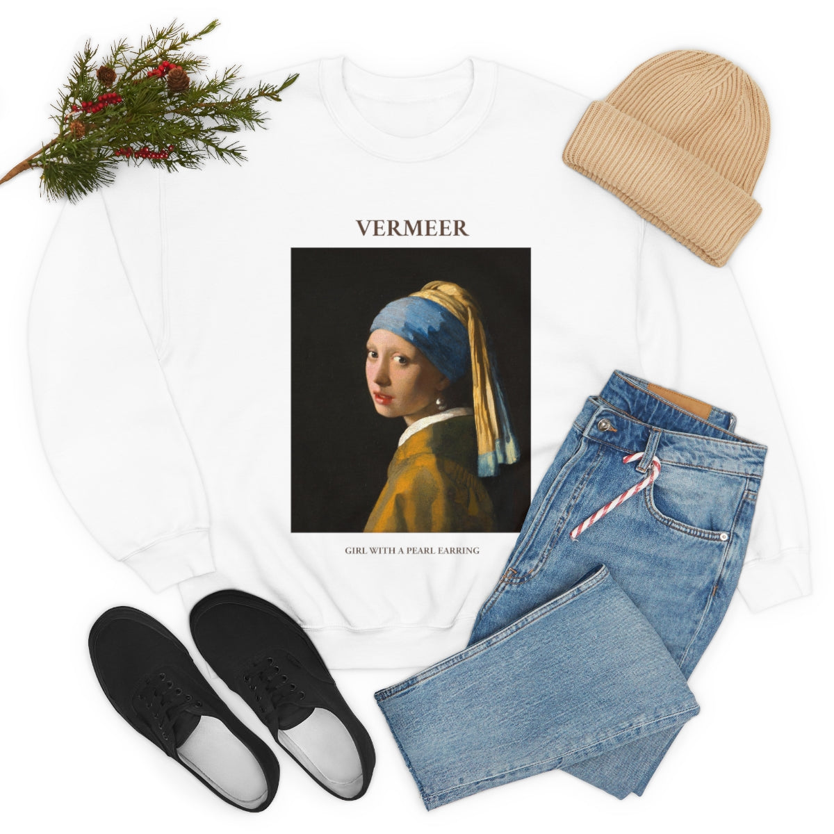 Vermeer Girl with a Pearl Earring Sweatshirt 