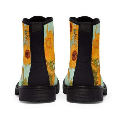 Sunflowers in vase Canvas Boots