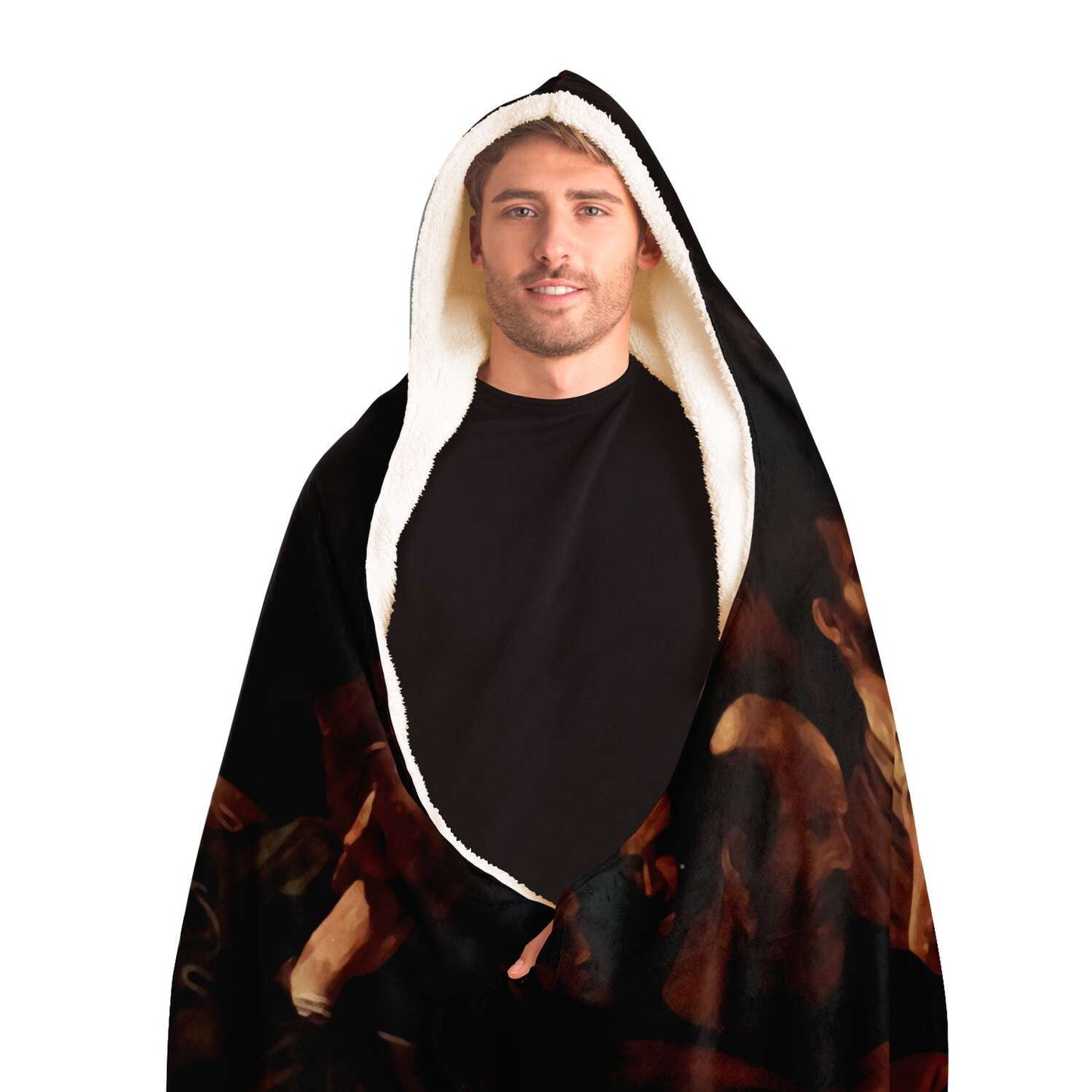 CARAVAGGIO Death of the virgin Hooded Blanket