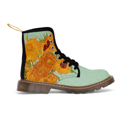 Sunflowers in vase Canvas Boots