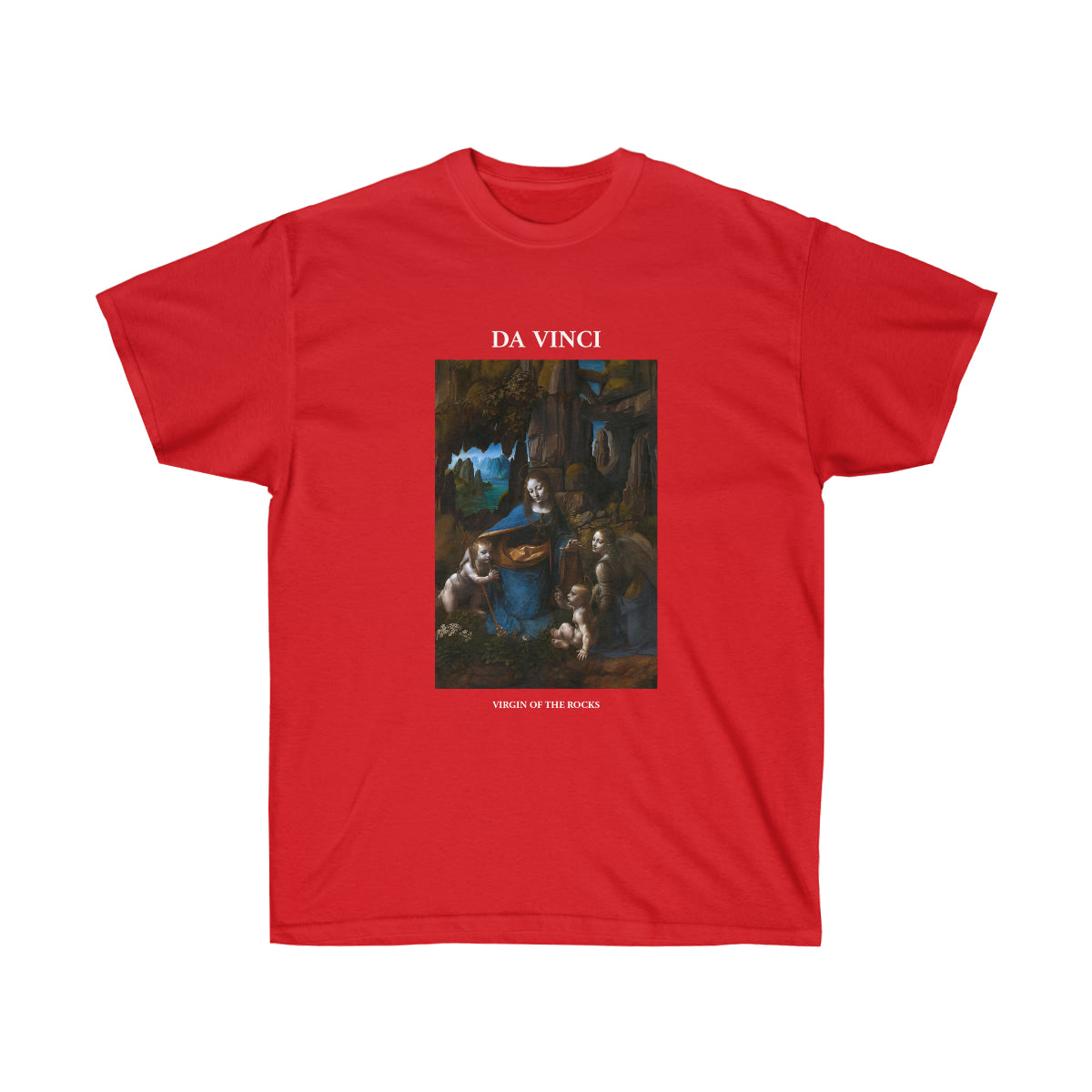 T-shirt Léonard de Vinci Vierge aux Rochers 