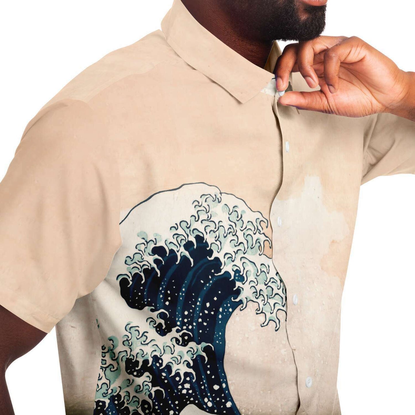 Hokusai La gran ola de Kanagawa CAMISA BOTONES