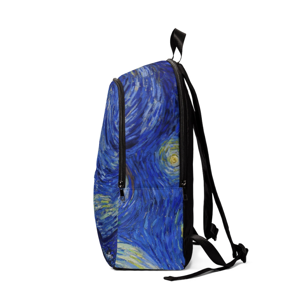 Unisex Fabric Backpack - Van Gogh - Starry Night