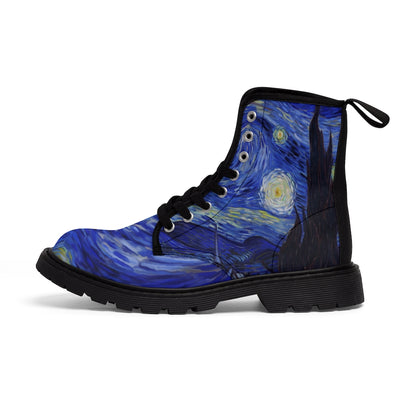 Van Gogh Starry Night Canvas Boots