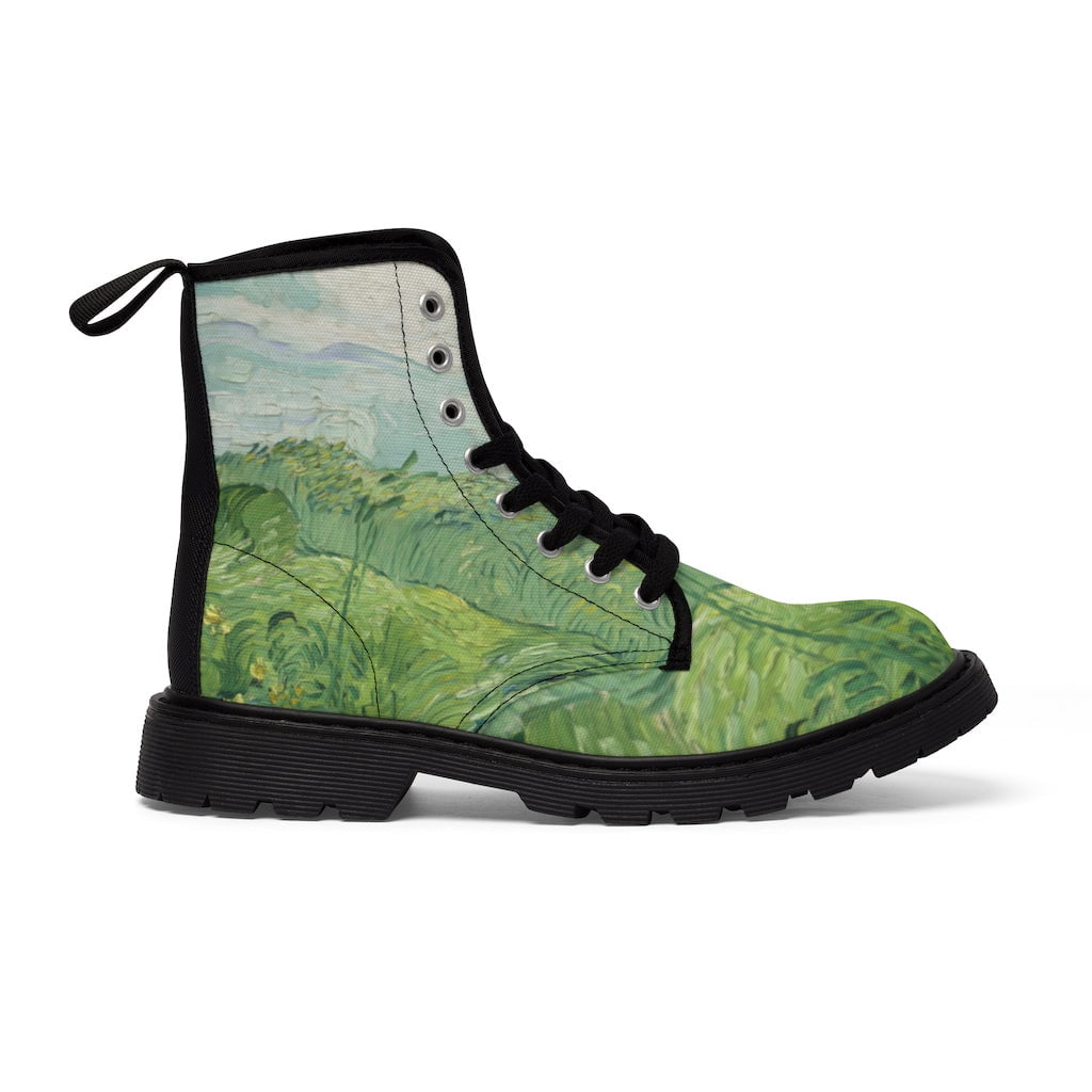 Bottes en toile champ de blé vert Van Gogh 