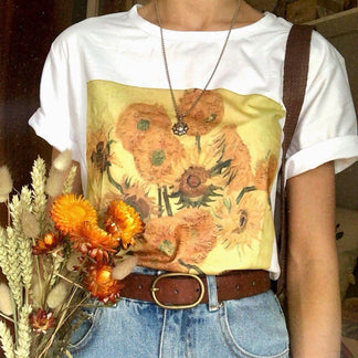 Van Gogh Sunflowers T-Shirt – Galartsy