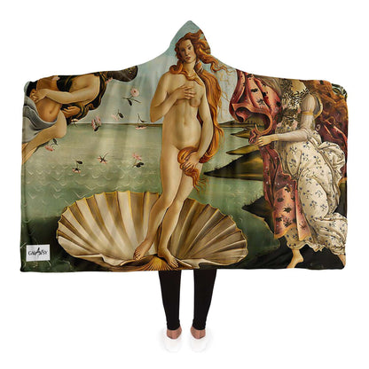 Botticelli The birth of venus Hooded Blanket