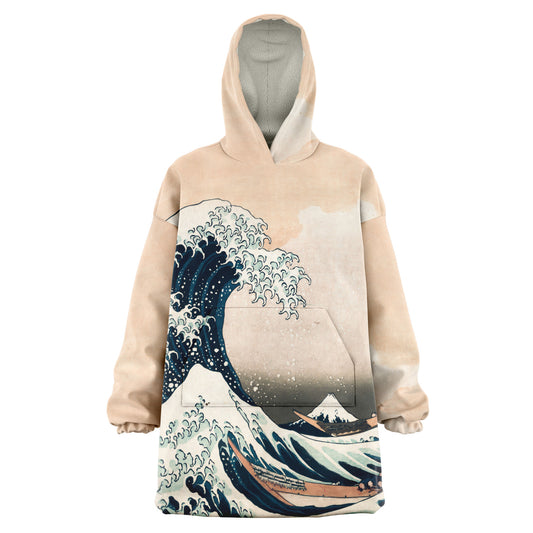 La gran ola de Kanagawa Hokusai Snug sudadera con capucha