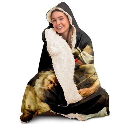 CARAVAGGIO Crucifixion of St. Peter Hooded Blanket