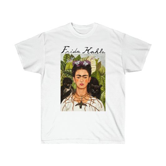 Autorretrato con collar de espinas y colibrí Camiseta Frida Kahlo
