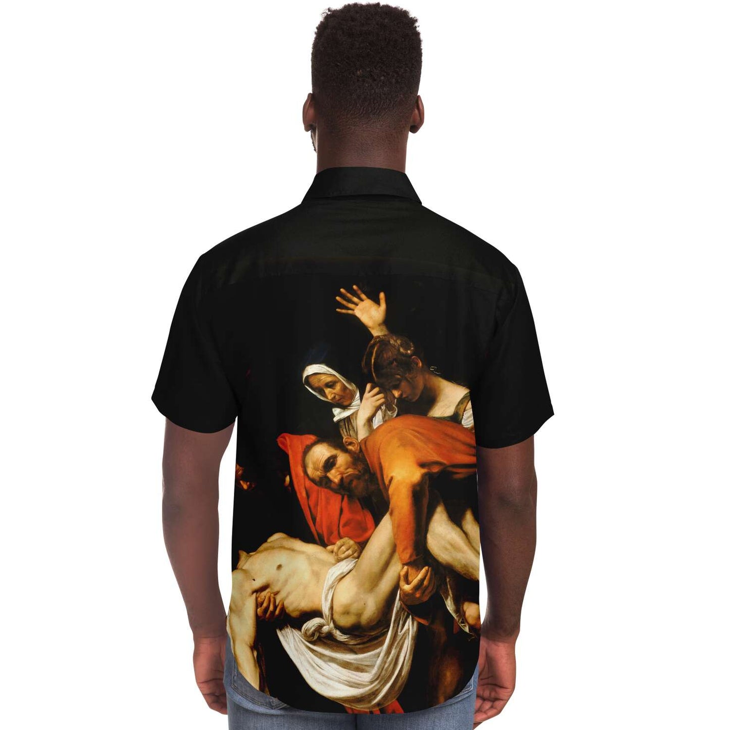 CARAVAGGIO THE ENTOMBMENT OF CHRIST BUTTONED SHIRT