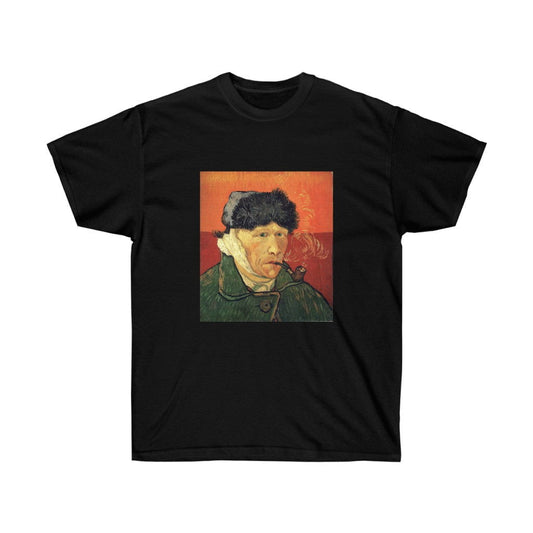 T-shirt Autoportrait à l'oreille et à la pipe de Vincent van Gogh