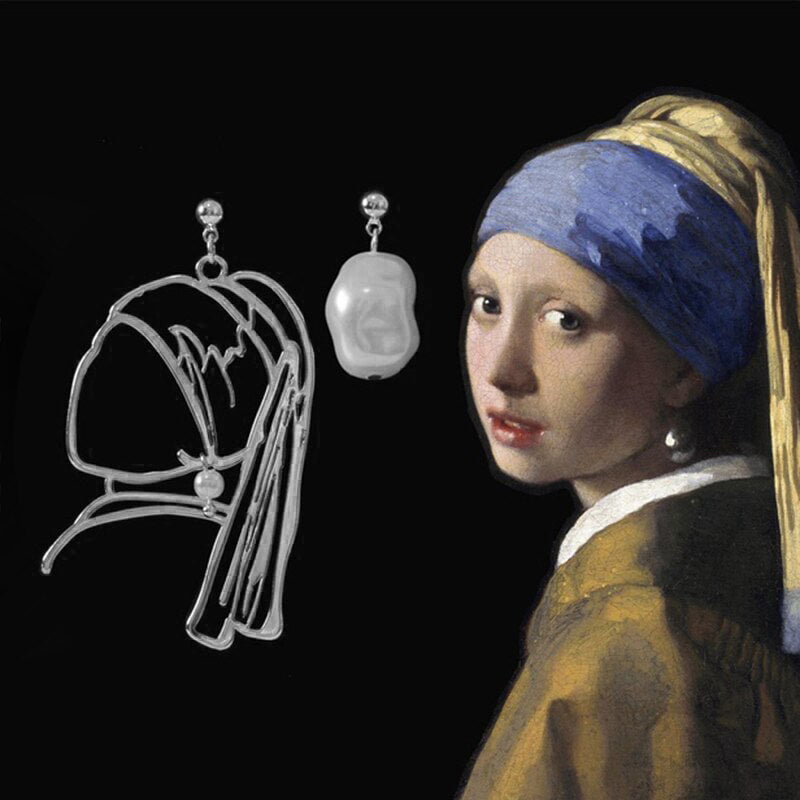 Girl with a Pearl Earring inspired earrings
