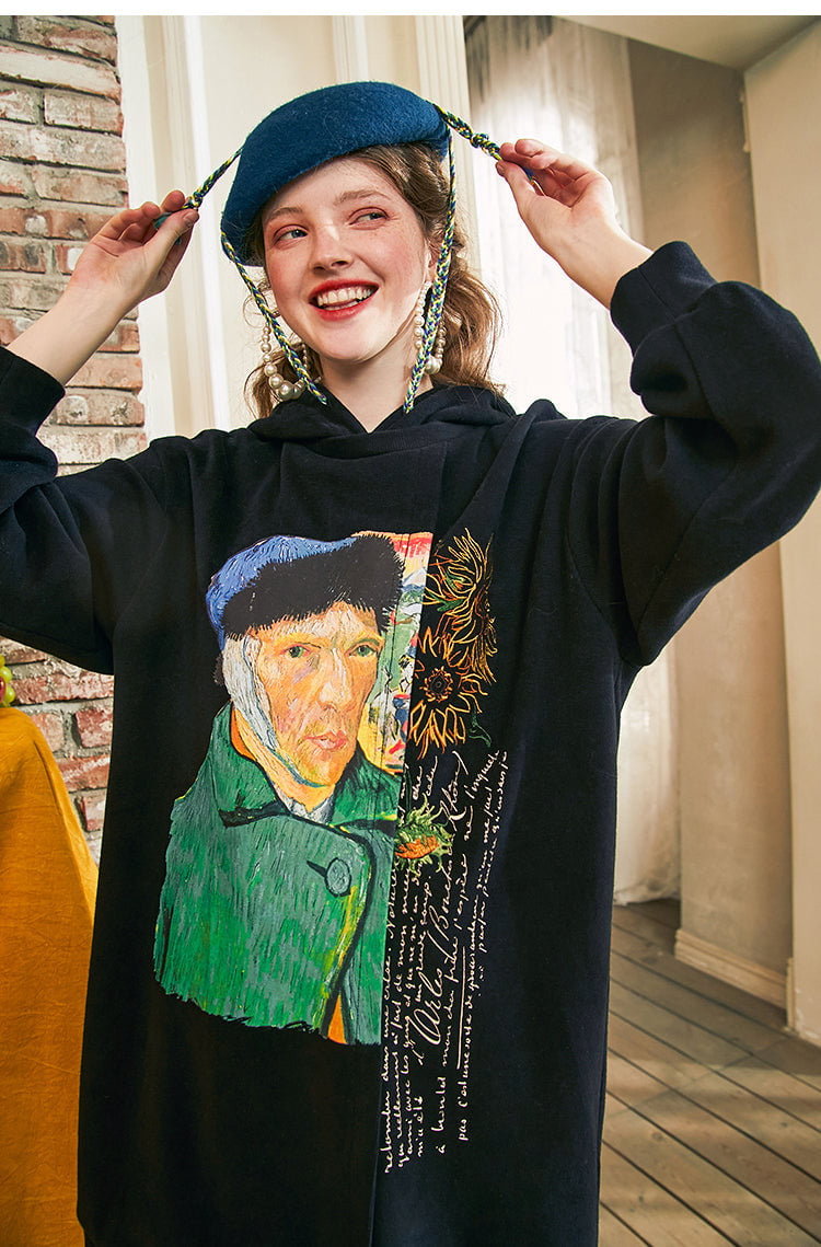 Van Gogh hooded dress