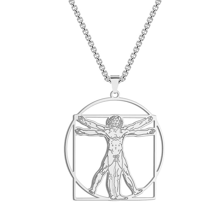 Da Vinci Vitruvian Man Necklace