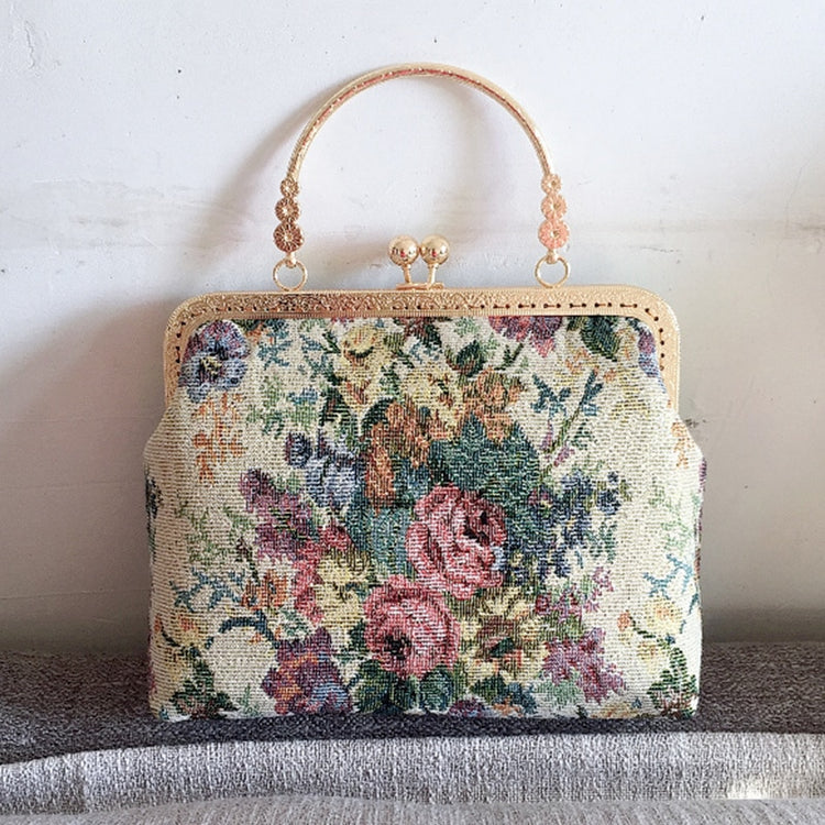 Rococo Floral Embroidery Purse