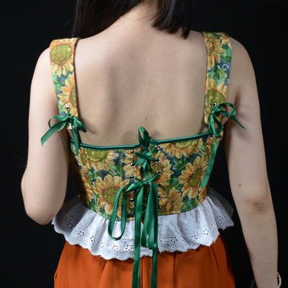 Haut corset tapisserie tournesol Van Gogh