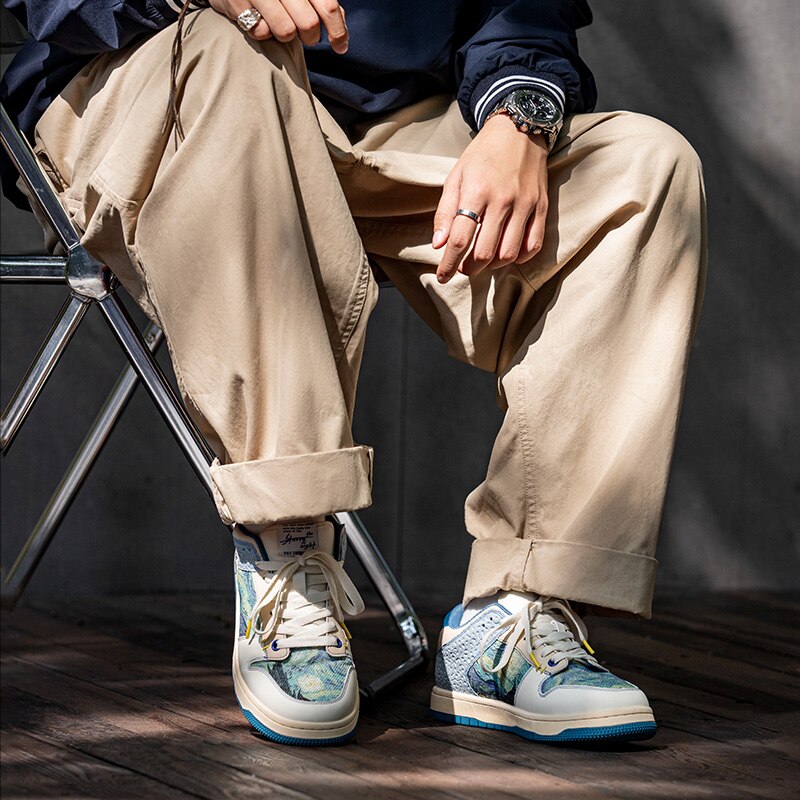 Van Gogh Starry Night inspired sneakers – Galartsy art sneakers