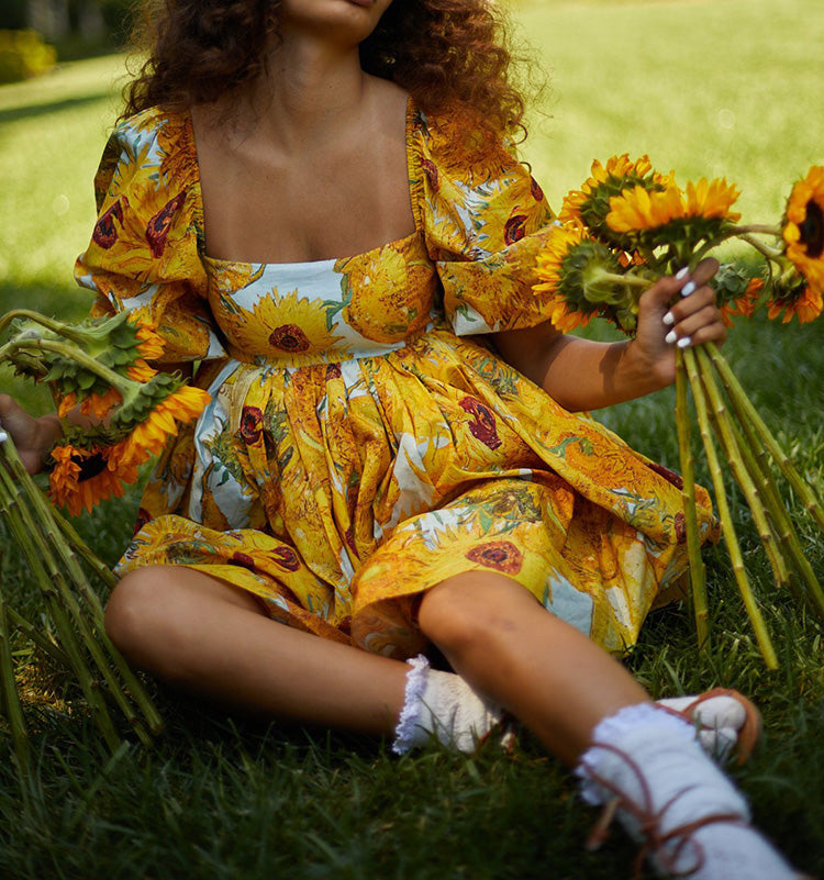 Sundress with sunflowers on sale