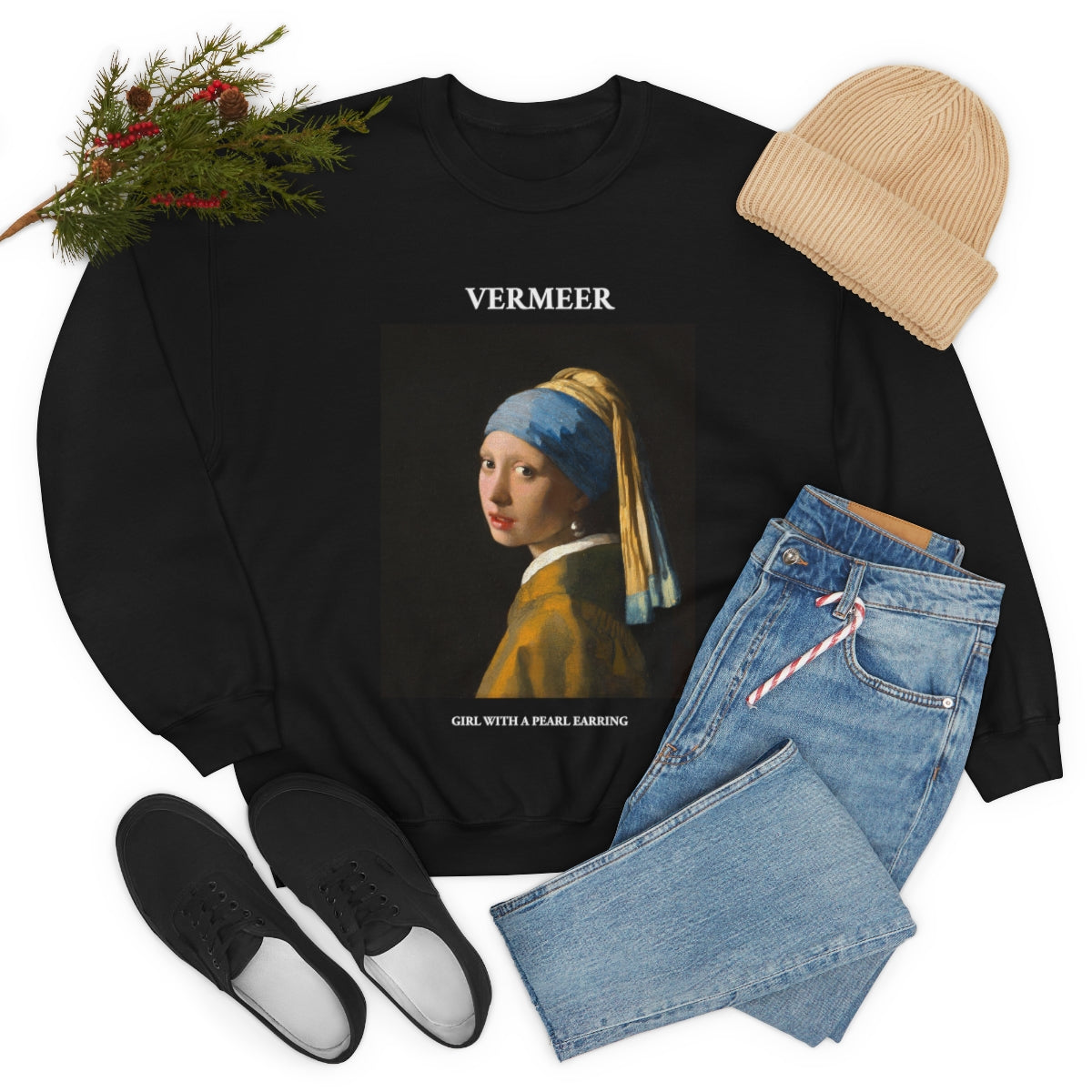 Vermeer Girl with a Pearl Earring  Sweatshirt