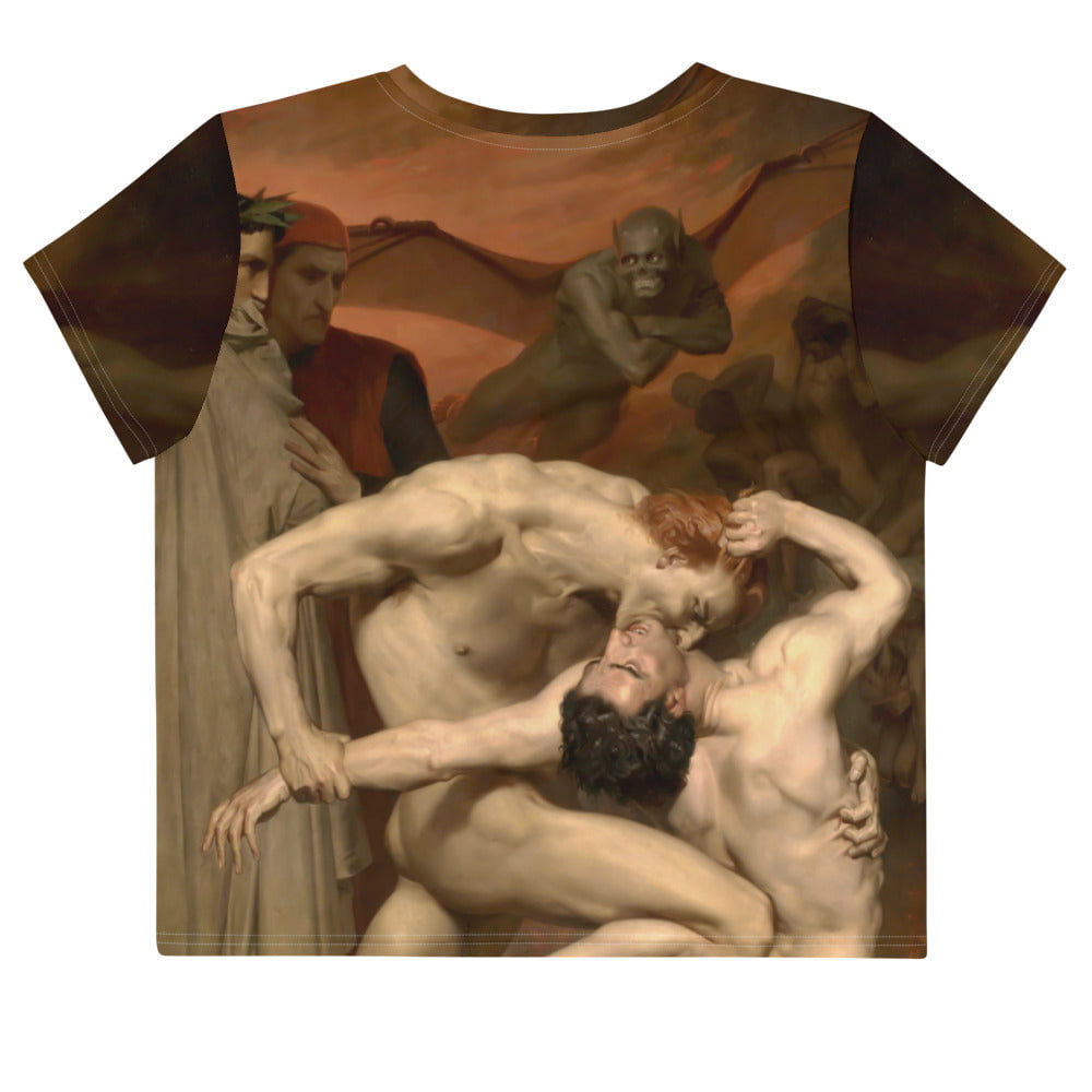 William-Adolphe Bouguereau dante & virgil in hell painting crop top