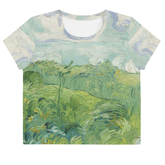 Top corto de campo verde de Van Gogh