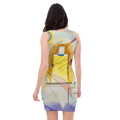Kandinsky Yellow-Red-Blue Sublimation Cut & Sew Dress