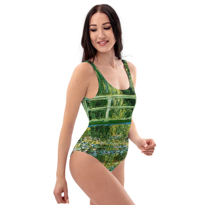 Claude Monet The Water Lily Pond One-Piece Swimsuit