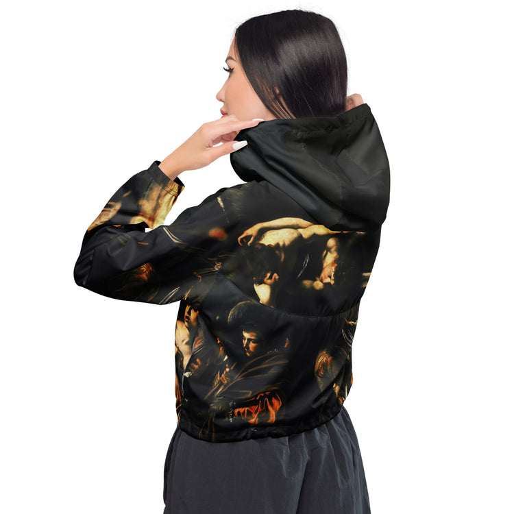 The Seven Works of Mercy Caravaggio cropped windbreaker