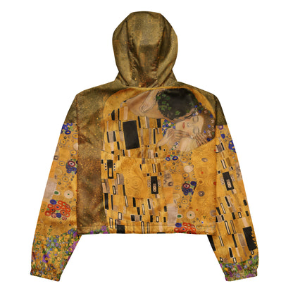 Klimt The Kiss cropped windbreaker