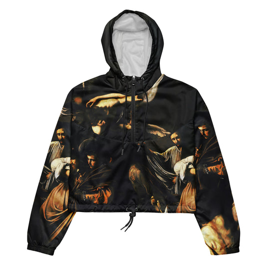 The Seven Works of Mercy Caravaggio cropped windbreaker