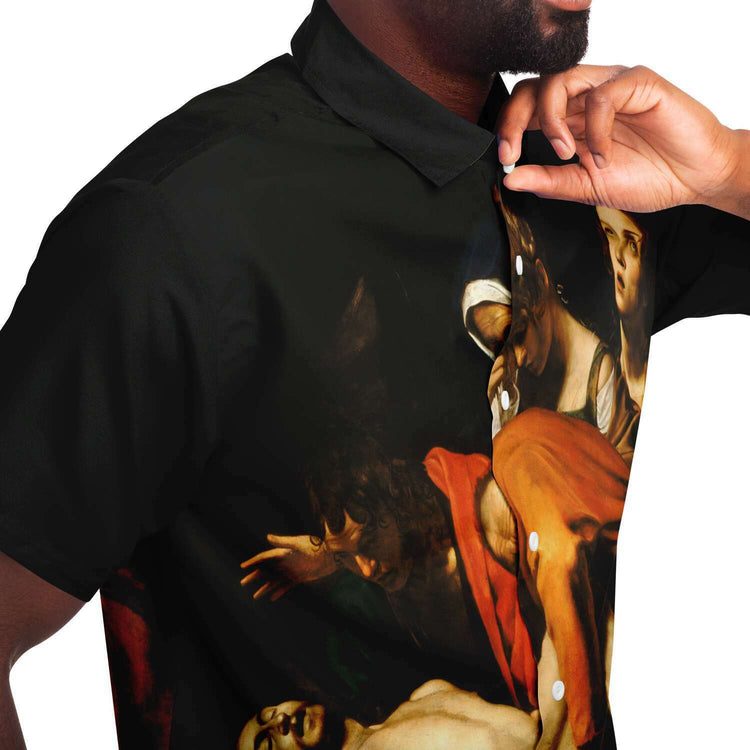 CARAVAGGIO THE ENTOMBMENT OF CHRIST BUTTONED SHIRT