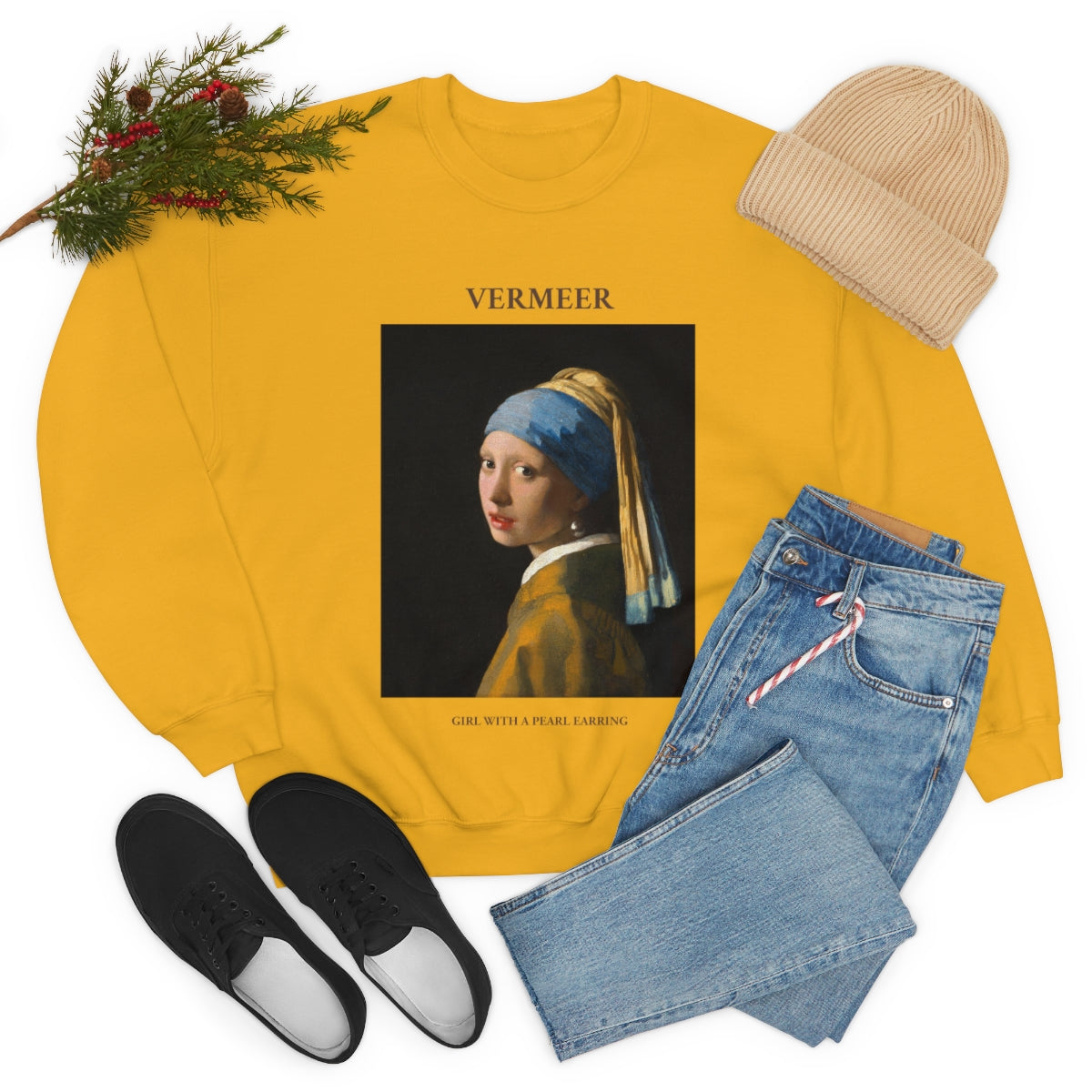 Vermeer Girl with a Pearl Earring Sweatshirt 