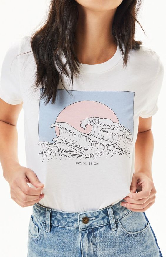 And So It Is, Hokusai Wave Aesthetic T-Shirt