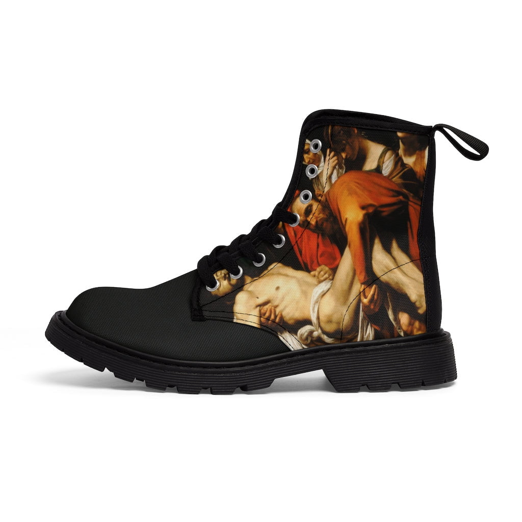 The Entombment of Christ CARAVAGGIO Canvas Boots
