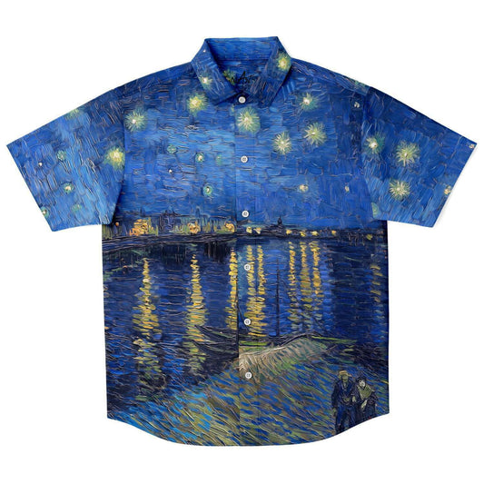 Camisa abotonada Noche estrellada sobre el Ródano