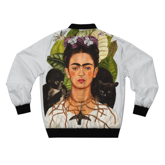 Frida Autorretrato con Collar de Espinas y Chamarra Bomber de Colibrí