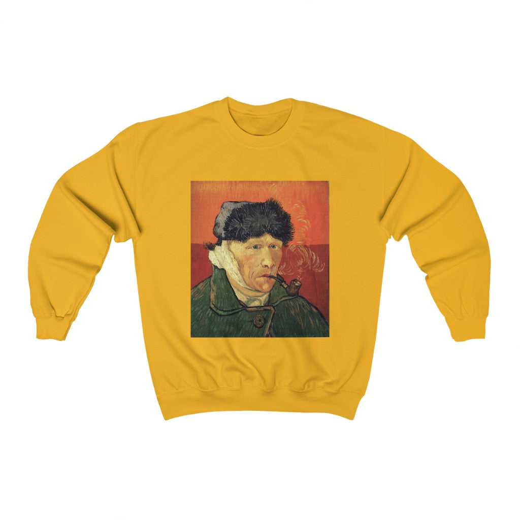 Vincent van Gogh Self-Portrait with Bandaged Ear and Pipe Sweatshirt