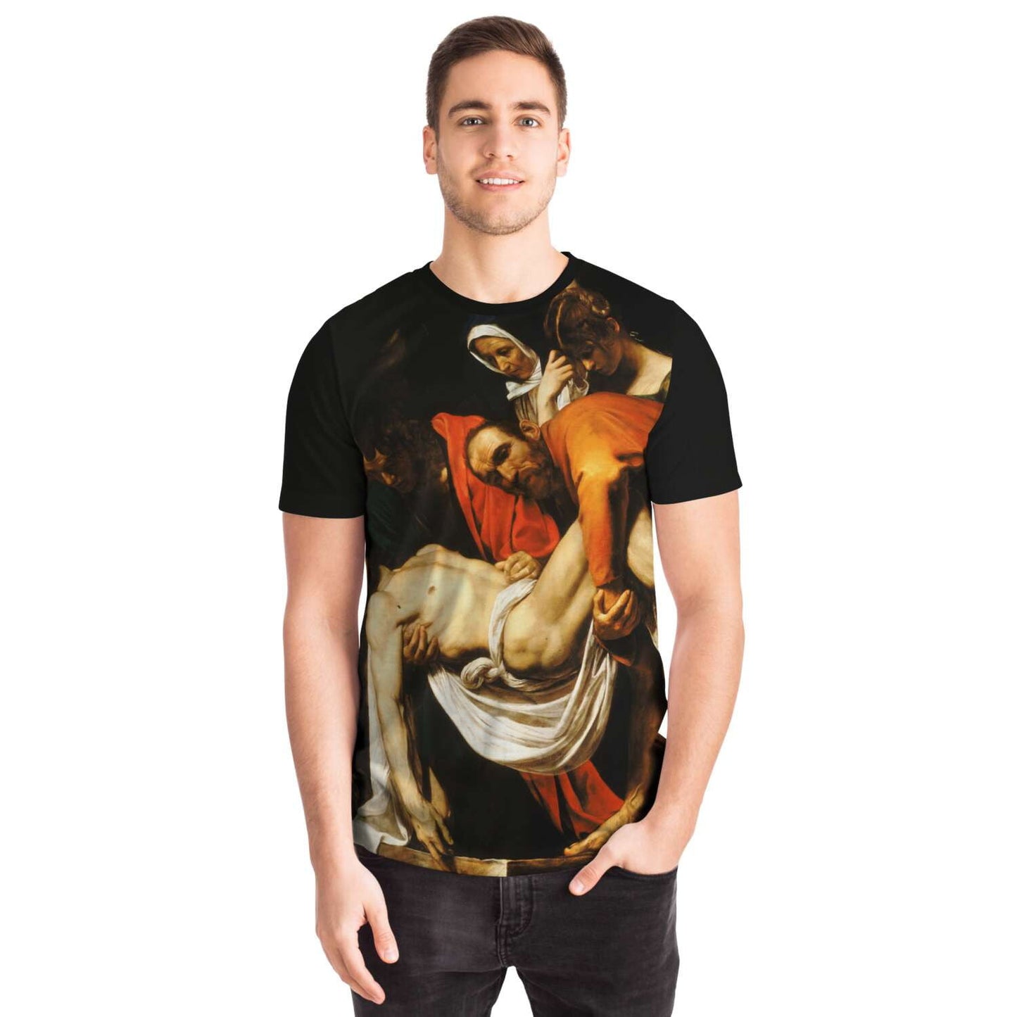 Tee-shirt La mise au tombeau du Christ CARAVAGGIO