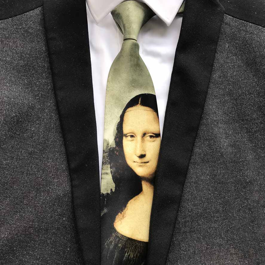 Vintage Mona Lisa Soft Tie