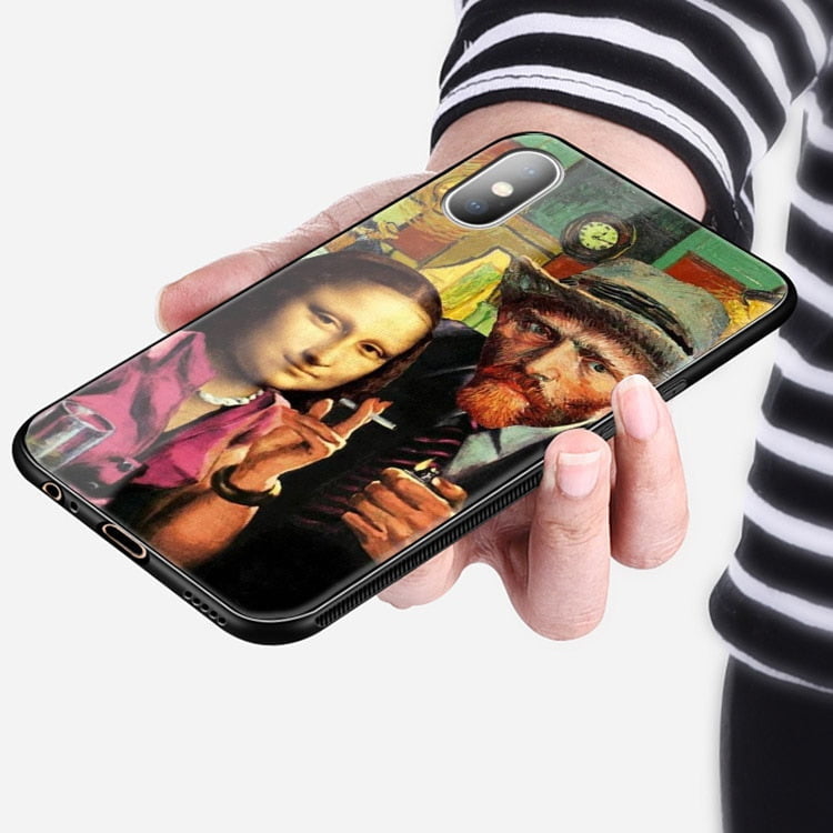Van Gogh x Mona Lisa collage iPhone case