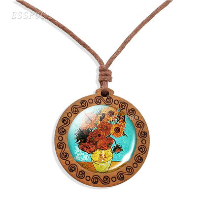 Collier en bois Van Gogh Art