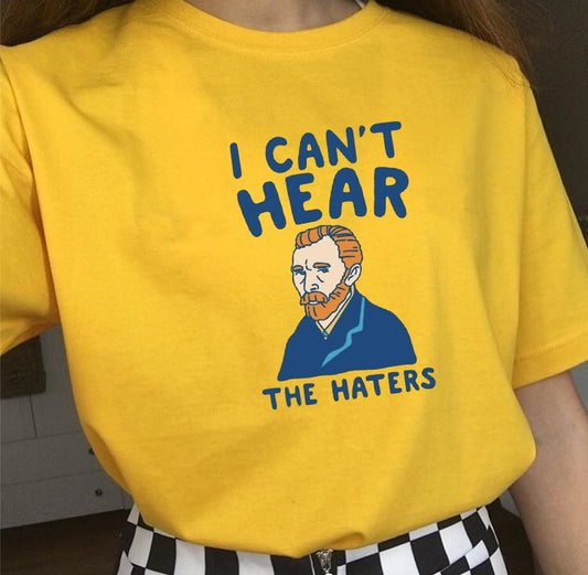 Camiseta Van Gogh Can't Hear The Haters