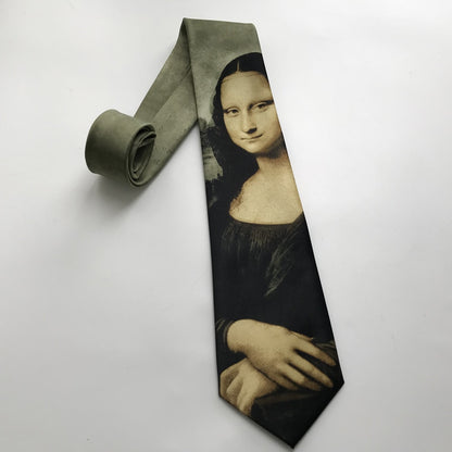 Vintage Mona Lisa Soft Tie