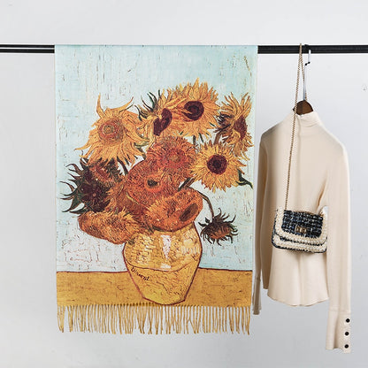 Van gogh sunflowers scarf