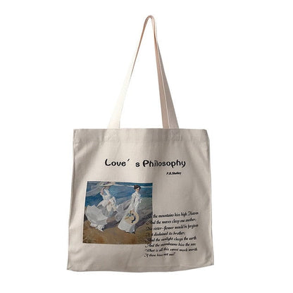 Claude Monet Canvas Shoulder Bag, Claude Monet Tote Bag