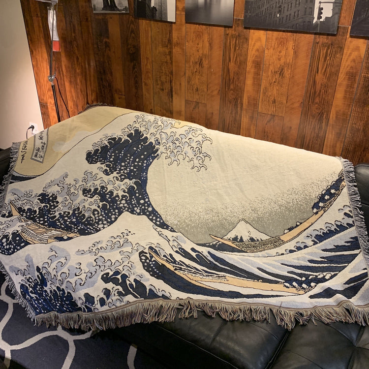 Hokusai wave Blanket