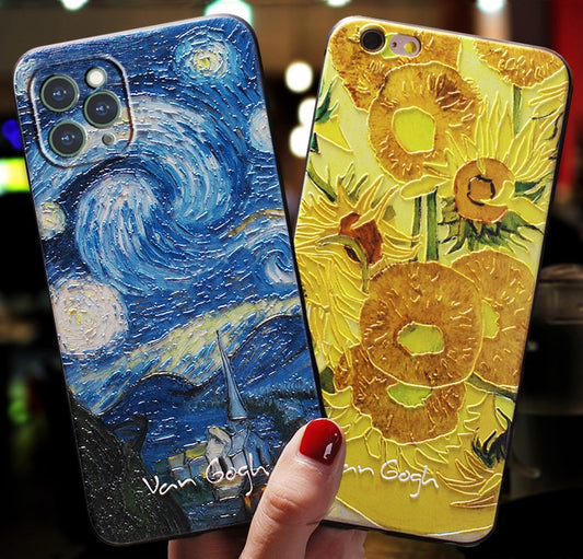 Coques iPhone en relief Van Gogh