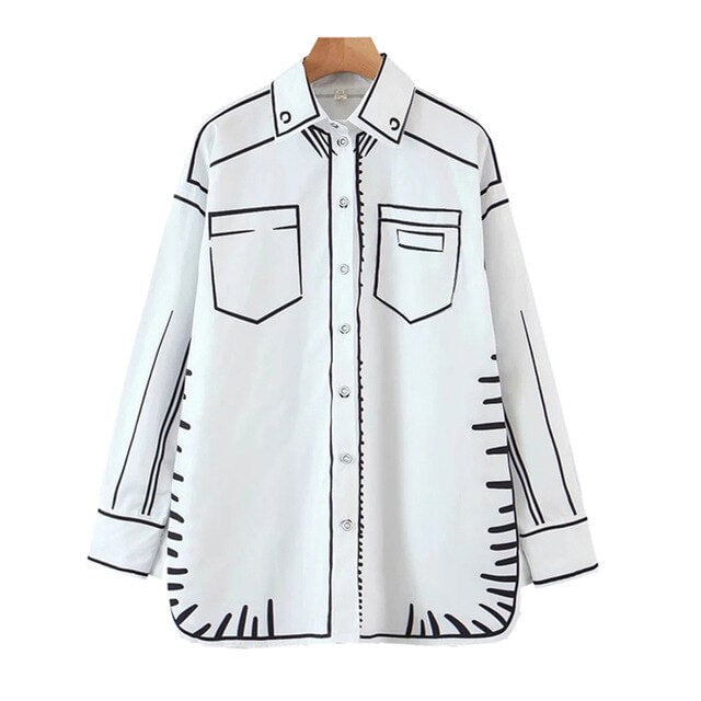 Outlined abstract shirt