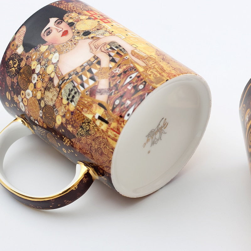 Gustave Klimt Coffee Cups With Spoon